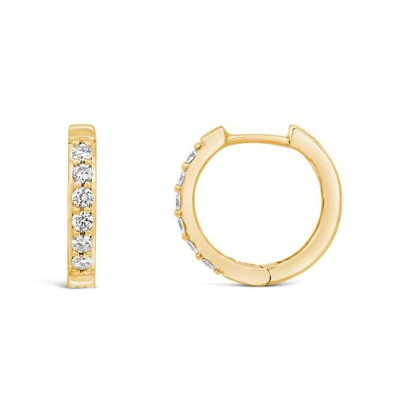 Glacier Fire Canadian 0.25CTW Diamond Hoop Earrings in 10K Yellow Gold