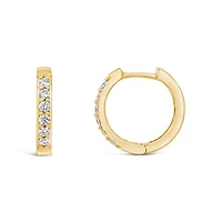 Glacier Fire Canadian 0.25CTW Diamond Hoop Earrings in 10K Yellow Gold