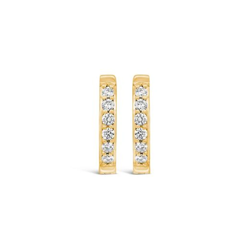 Glacier Fire Canadian 0.25CTW Diamond Hoop Earrings in 10K Yellow Gold