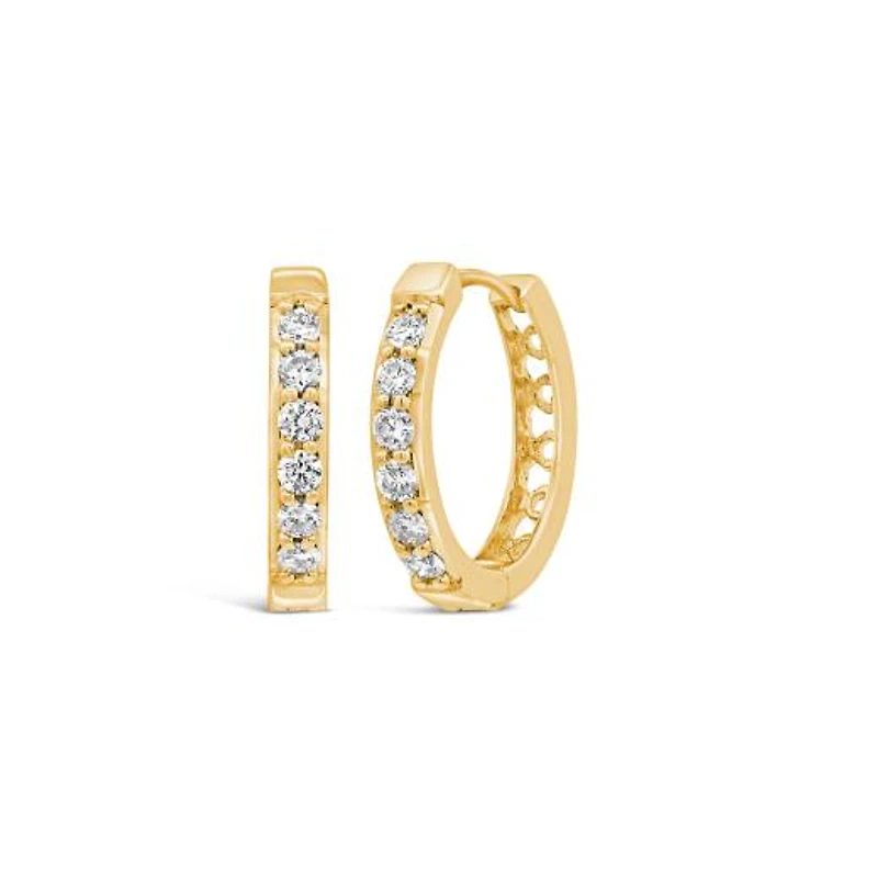 Glacier Fire Canadian 0.25CTW Diamond Hoop Earrings in 10K Yellow Gold