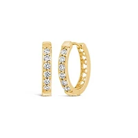 Glacier Fire Canadian 0.25CTW Diamond Hoop Earrings in 10K Yellow Gold