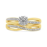 0.33CTW Diamond Bridal Set in 10K Yellow Gold