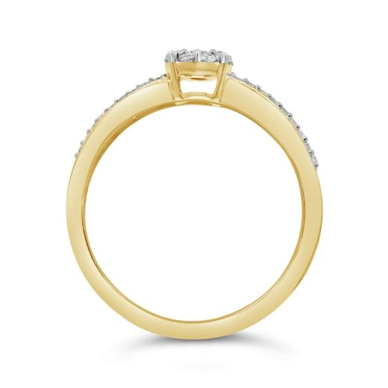 0.33CTW Diamond Bridal Set in 10K Yellow Gold