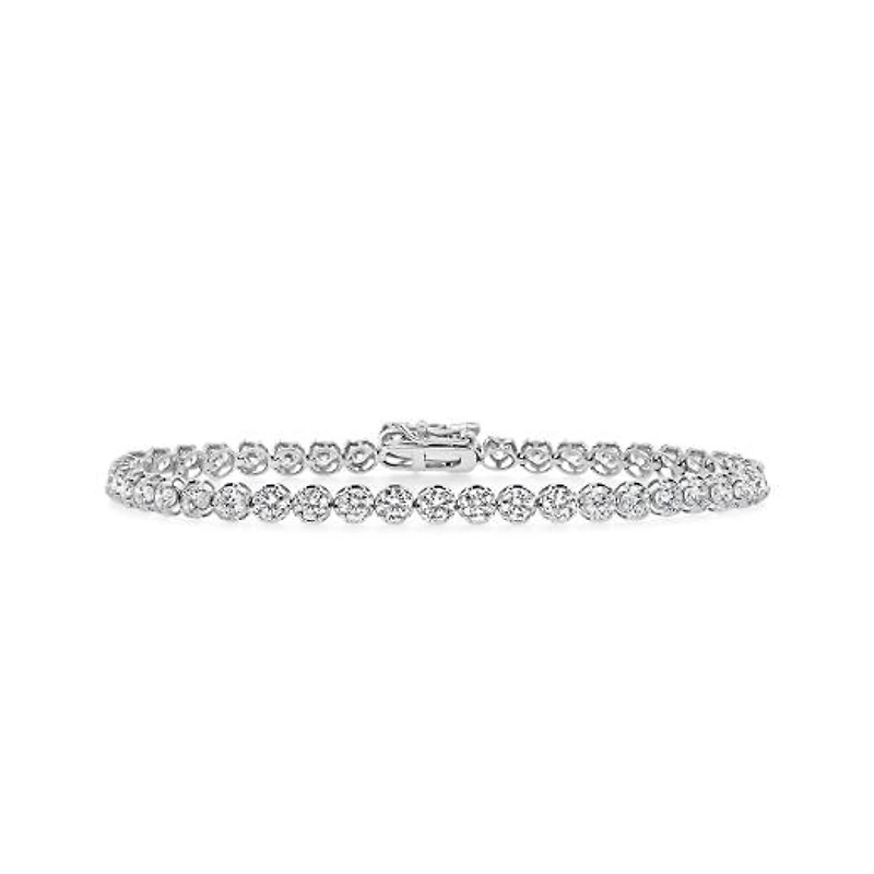 New Brilliance Lab Grown 5.00CTW Diamond Tennis Bracelet in 10K White Gold