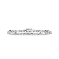 New Brilliance Lab Grown 5.00CTW Diamond Tennis Bracelet in 10K White Gold