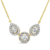 New Brilliance Lab Grown 0.95CTW Diamond Necklace in 10K Yellow Gold