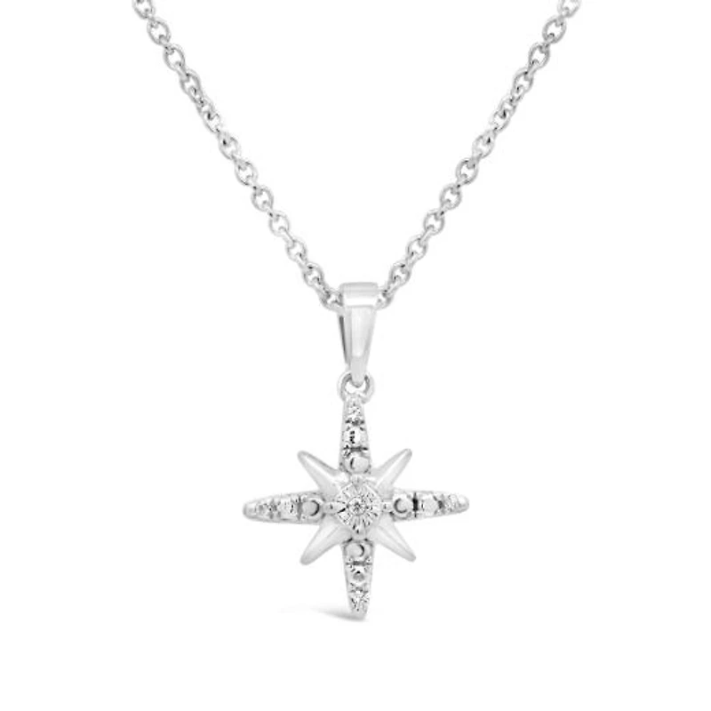 Diamond Addiction North Star Pendant in Sterling Silver