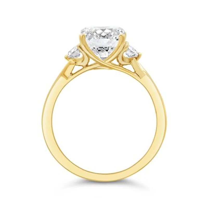 Above Love Lab Grown 3.63CTW Elongated Radiant Diamond Ring in 18K Yellow Gold