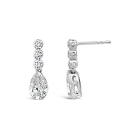 New Brilliance Lab Grown 2.60CTW Diamond Dangle Earrings in 10K White Gold
