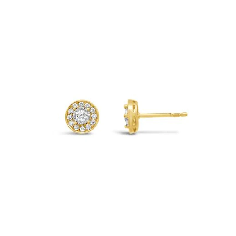 Glacier Fire Canadian 0.26CTW Diamond Fashion Stud Earrings in 10K Yellow Gold