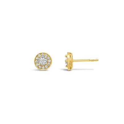 Glacier Fire Canadian 0.26CTW Diamond Fashion Stud Earrings in 10K Yellow Gold