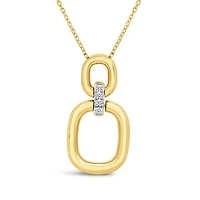 Lab Grown Diamond Geometric Pendant in 18K Yellow Gold Vermeil