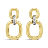 Lab Grown Diamond Geometric Earrings in 18K Yellow Gold Vermeil