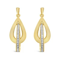 Lab Grown 0.23CTW Diamond Dangle Earrings in 18K Yellow Gold Vermeil