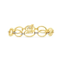 Lab Grown 0.29CTW Diamond Link Bracelet in 18K Yellow Gold Vermeil