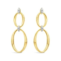Lab Grown Diamond Drop Link Earrings in 18K Yellow Gold Vermeil