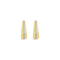 Lab Grown 0.23CTW Diamond Hoop Earrings in 18K Yellow Gold Vermeil