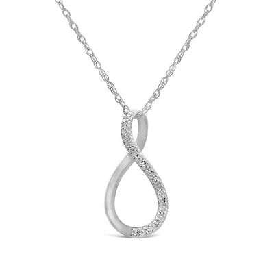 Infinite Love Lab Grown 0.10CTW Diamond Pendant in Sterling Silver