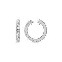 New Brilliance Lab Grown 1.00CTW Diamond Hoop Earrings in Sterling Silver