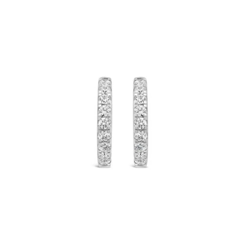 New Brilliance Lab Grown 1.00CTW Diamond Hoop Earrings in Sterling Silver