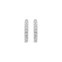 New Brilliance Lab Grown 1.00CTW Diamond Hoop Earrings in Sterling Silver