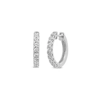 New Brilliance Lab Grown 1.00CTW Diamond Hoop Earrings in Sterling Silver