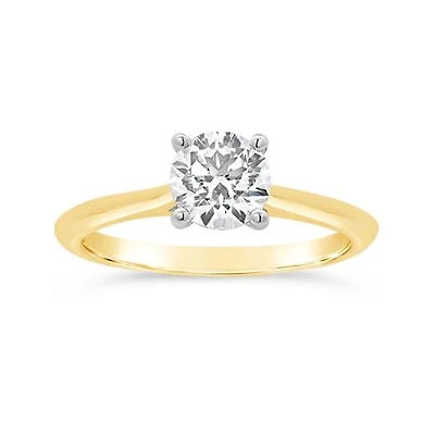 New Brilliance Lab Grown 1.00CT Diamond Solitaire Ring in 10K Yellow Gold