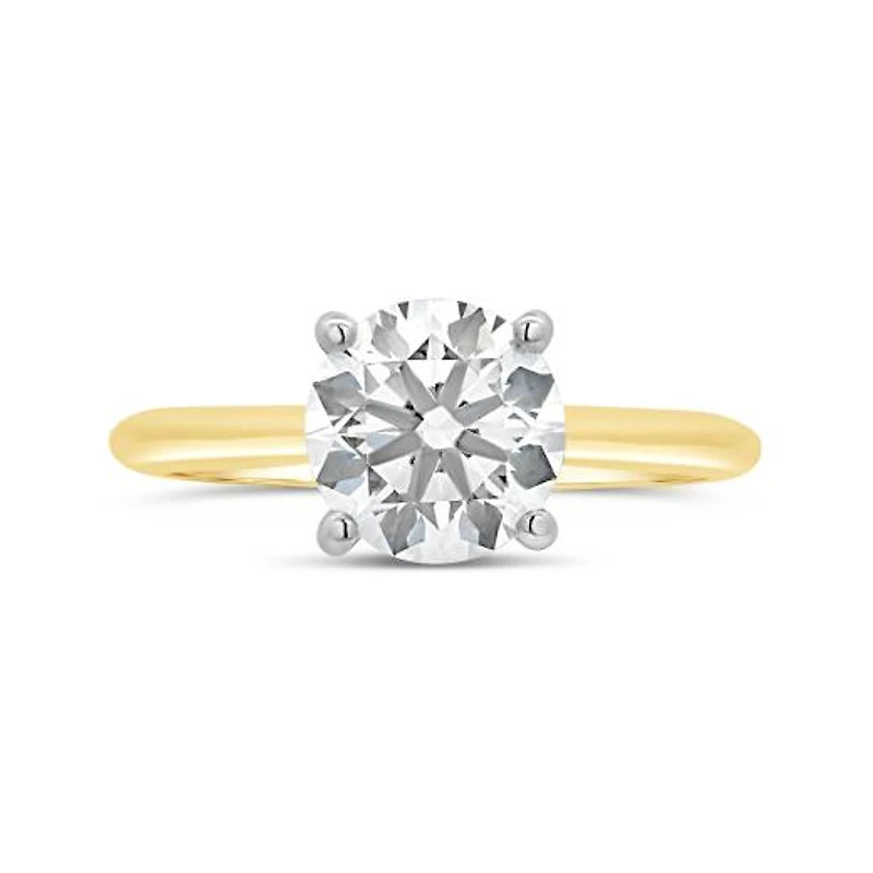 New Brilliance Lab Grown 2.00CT Diamond Solitaire Ring in 10K Yellow Gold