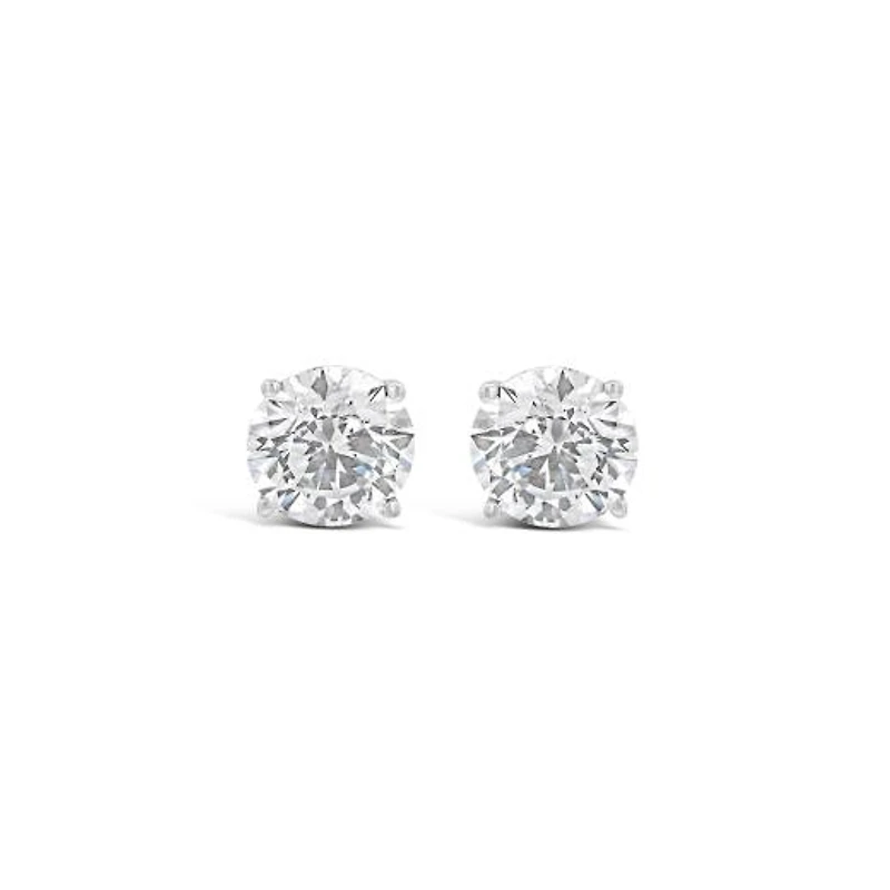 New Brilliance Lab Grown 4.00CTW Diamond Stud Earrings in 14K White Gold