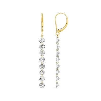 Pierced by Light Lab Grown 4.70CTW Diamond Earrings in 10K Yellow Gold