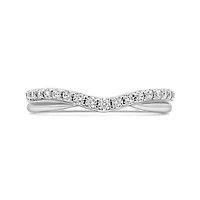 0.25CTW Diamond Contour Band in 14K White Gold
