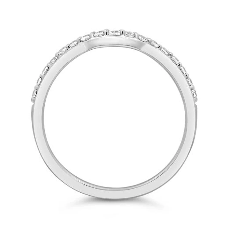 0.25CTW Diamond Contour Band in 14K White Gold