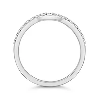 0.25CTW Diamond Contour Band in 14K White Gold