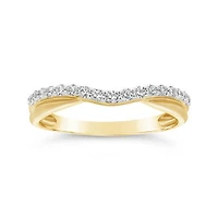 0.25CTW Diamond Contour Band in 14K Yellow Gold
