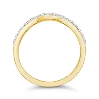 0.25CTW Diamond Contour Band in 14K Yellow Gold