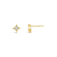 New Brilliance Lab Grown 0.25CTW Diamond Solitaire Earrings in 10K Yellow Gold