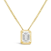 New Brilliance Lab Grown 0.50CT Diamond Solitaire Pendant in 10K Yellow Gold
