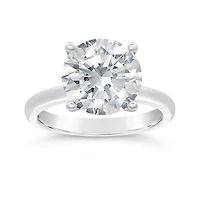 New Brilliance Lab Grown 5.00CT Diamond Solitaire Ring in 14K White Gold
