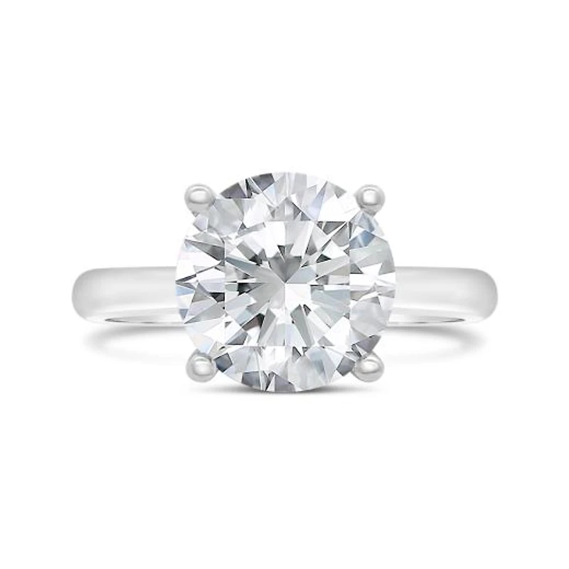 New Brilliance Lab Grown 5.00CT Diamond Solitaire Ring in 14K White Gold