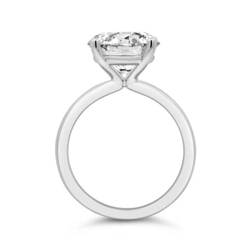 New Brilliance Lab Grown 5.00CT Diamond Solitaire Ring in 14K White Gold