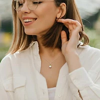 Julianna B 10K White Gold Peridot & 8-8.5MM Pearl Pendant