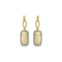 Lab Grown 0.29CTW Diamond Drop Earrings in 18K Yellow Gold Vermeil