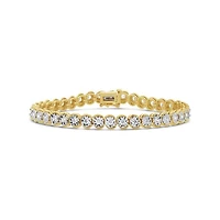 Lab Grown 2.00CTW Diamond Tennis Bracelet in 18K Yellow Gold Vermeil
