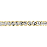 Lab Grown 2.00CTW Diamond Tennis Bracelet in 18K Yellow Gold Vermeil