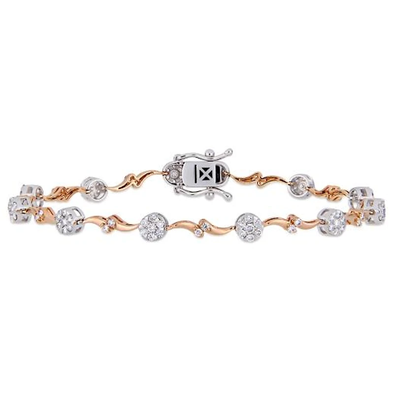 Julianna B 0.18CTW Diamond Tennis Bracelet in 14K Rose and White Gold