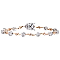 Julianna B 0.18CTW Diamond Tennis Bracelet in 14K Rose and White Gold