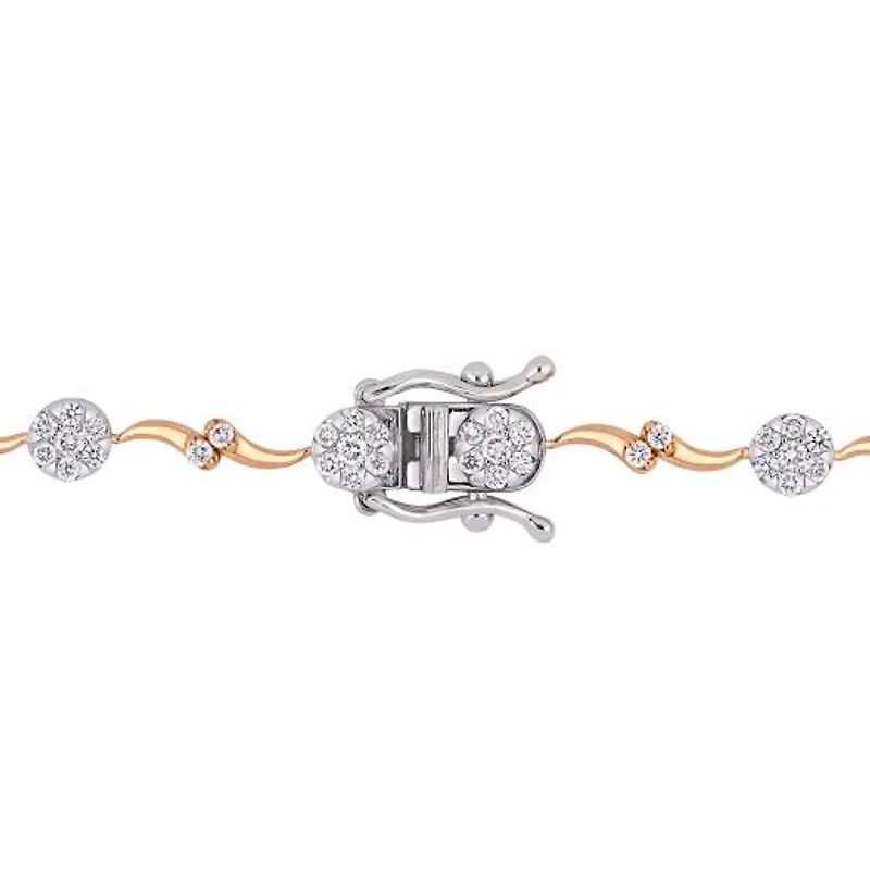 Julianna B 0.18CTW Diamond Tennis Bracelet in 14K Rose and White Gold