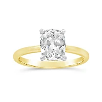 New Brilliance Lab Grown 2.07CTW Cushion Diamond Ring in 14K Yellow & White Gold