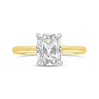 New Brilliance Lab Grown 2.07CTW Cushion Diamond Ring in 14K Yellow & White Gold