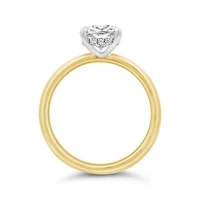 New Brilliance Lab Grown 2.07CTW Cushion Diamond Ring in 14K Yellow & White Gold